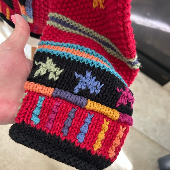 Coldwater Creek Red Multicolor Knit Sweater - Picture 5 of 7